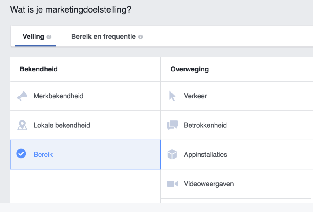 Doelstelling kiezen voor Instagram Stories-advertentie